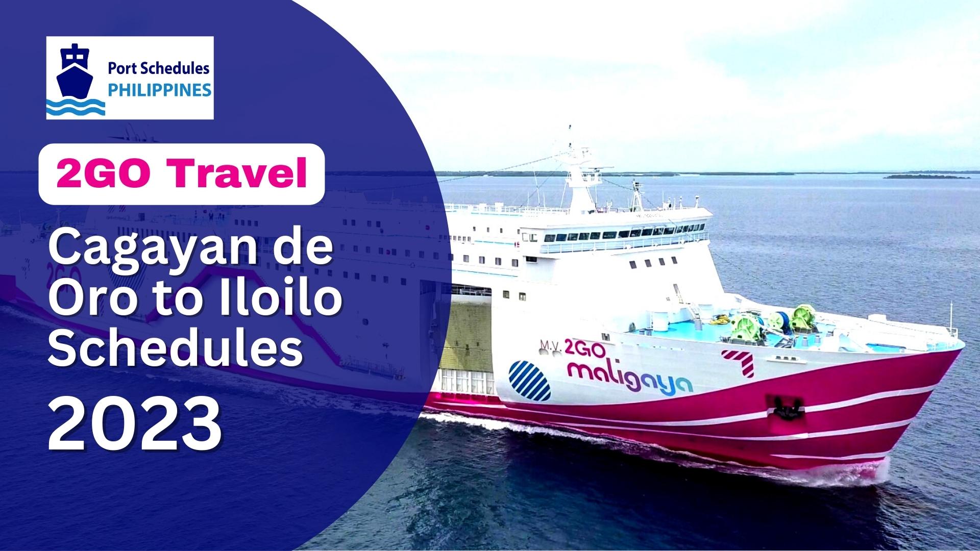2GO Travel Cagayan de Oro to Iloilo Schedules
