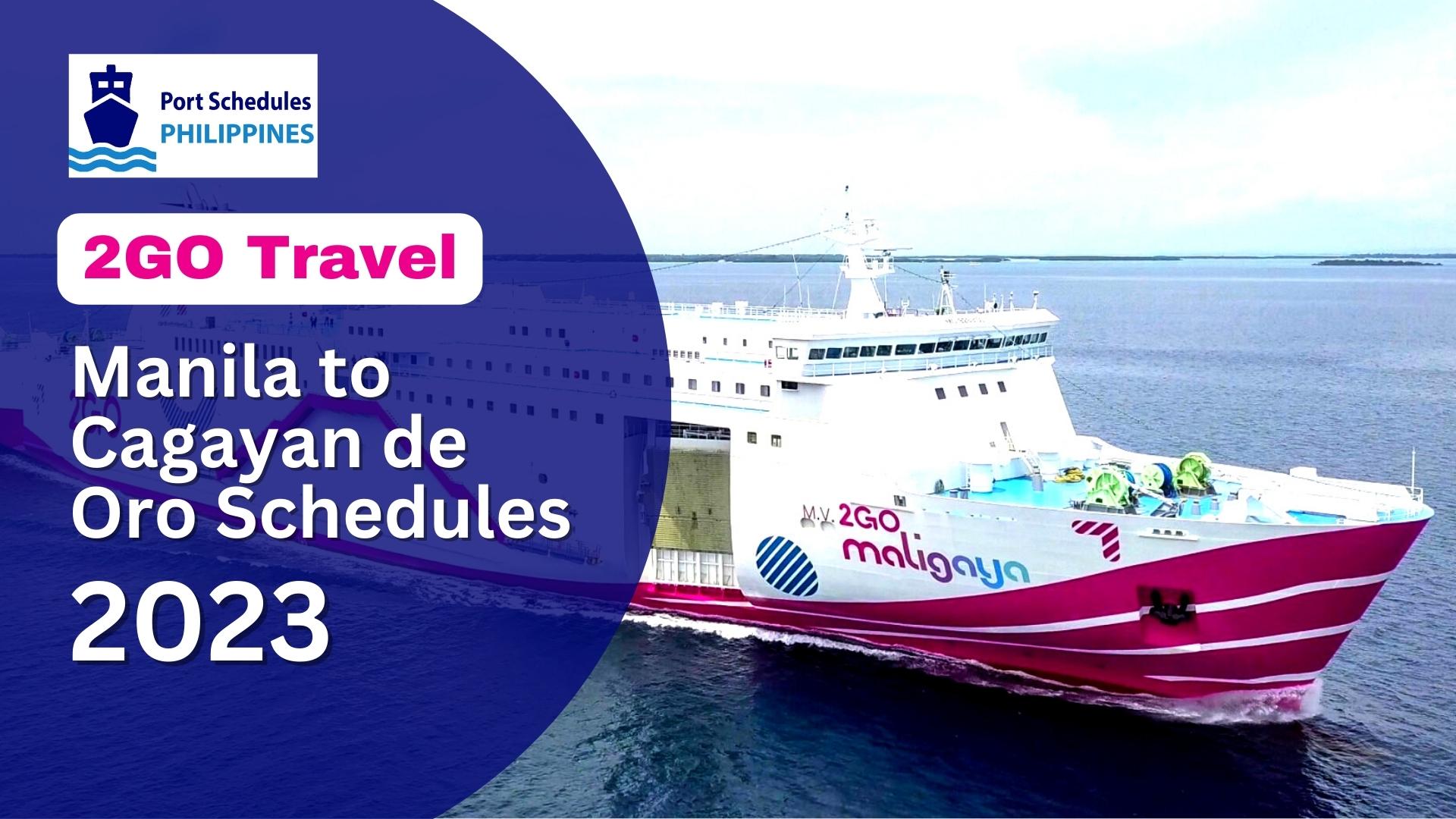 2go travel schedule manila to cagayan de oro